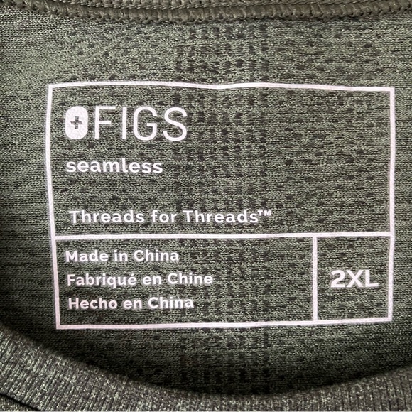 FIGS Salta Seamless Longsleeve Underscrub T-Shirt 2XL Medical Nurse Doctor Green - Picture 5 of 11